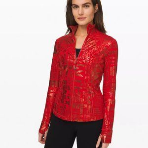 Lululemon Define Jacket 20YR Limited Edition Manifesto Foil Dark Red